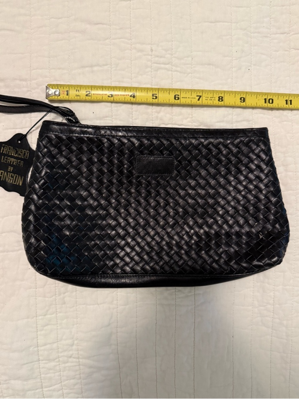 Vintage woven leather clutch. Brand new!
